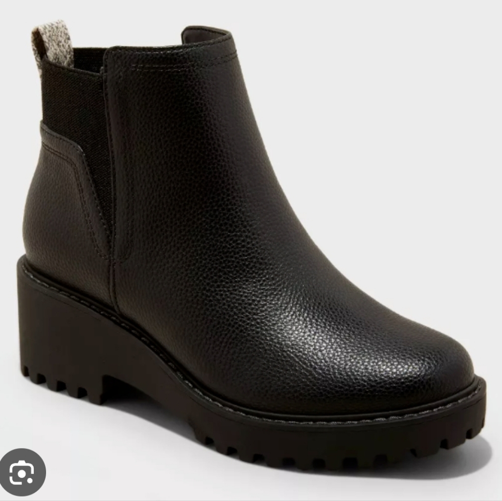 Universal Thread Women's Taci Black Ankle Boots, Size 6.5